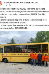Accompagnamento bambini scuolabus 2022 San Pier